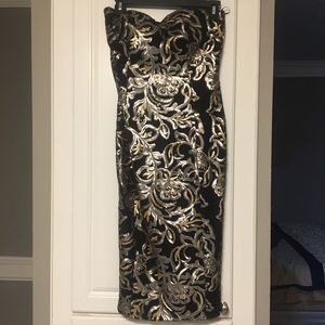 Sequined midi party dress